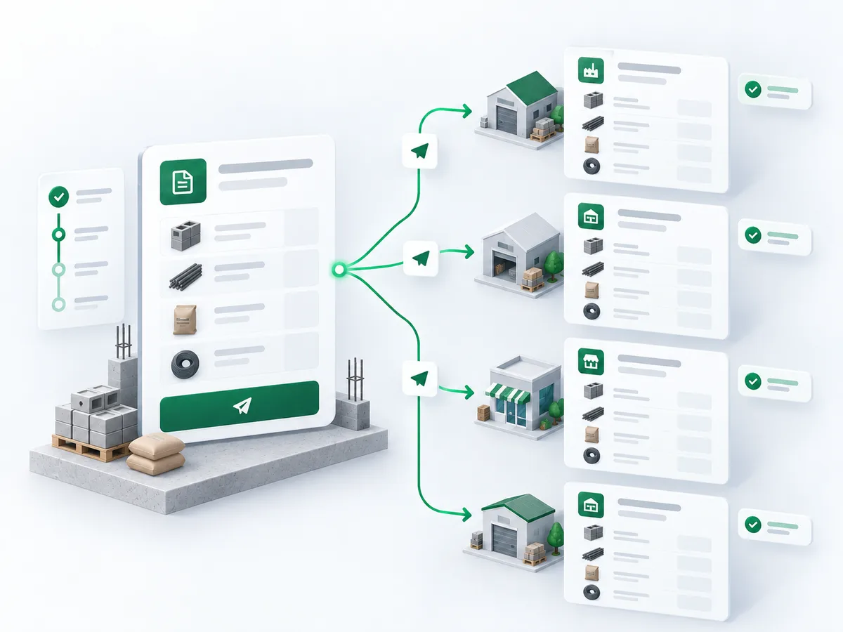 Send RFQs to multiple vendors at once